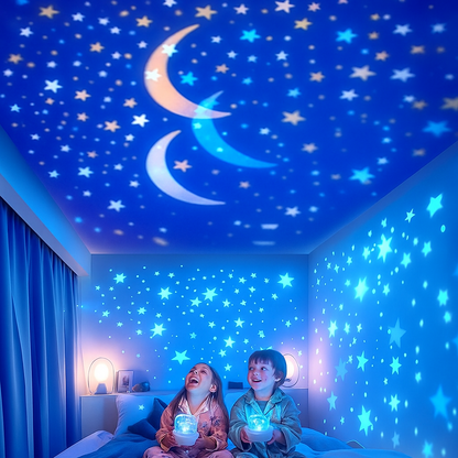 ضوّ ليلي وبروجكتور للأطفال 2 في 1 🌟👶
