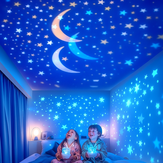 ضوّ ليلي وبروجكتور للأطفال 2 في 1 🌟👶