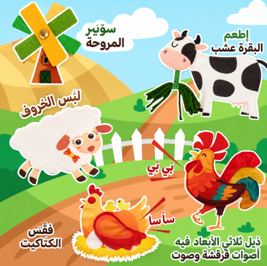 🌾📖 كتاب قصص المزرعة التعليمي – تعلّم ولعب بطريقة مونتيسوري