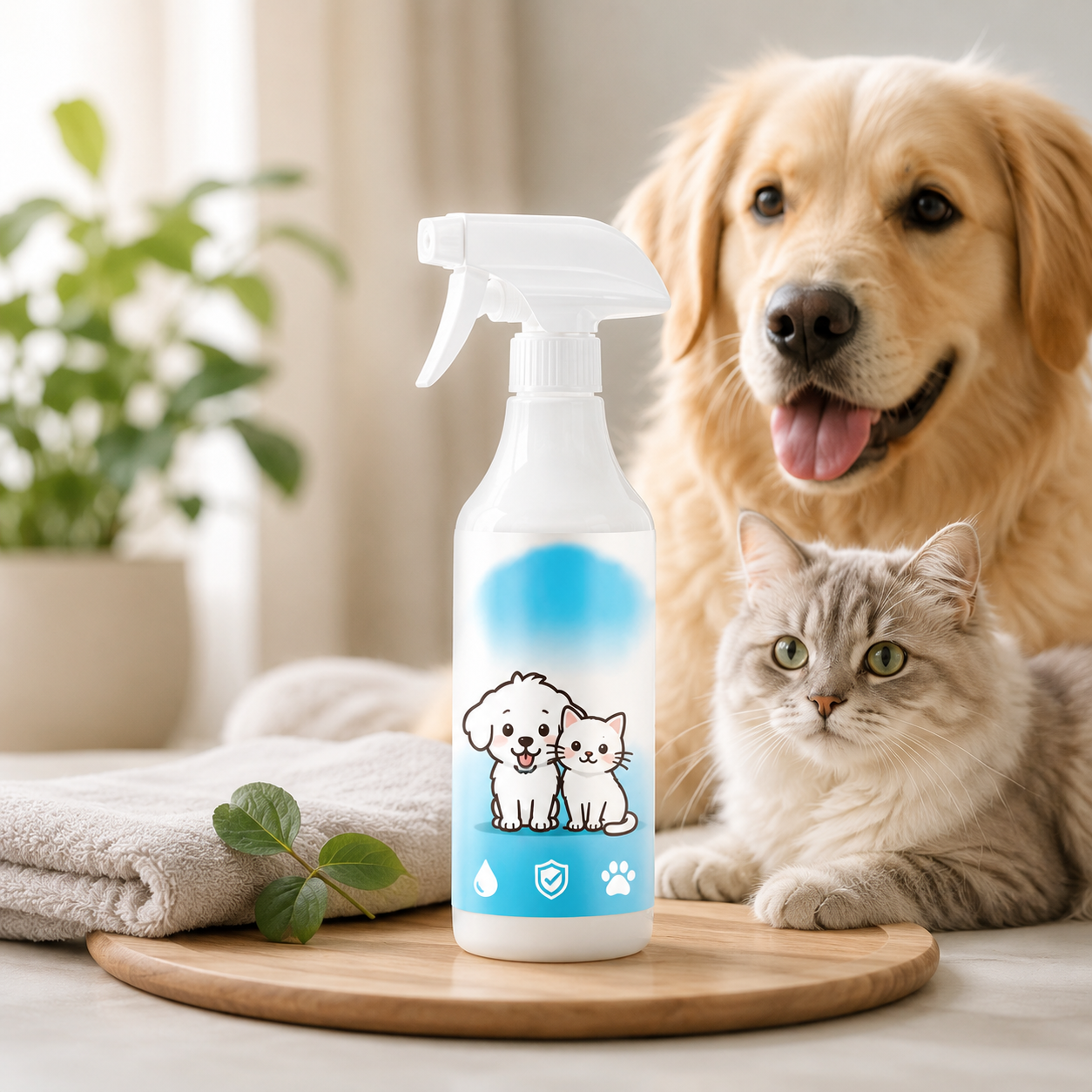 🐶🐱 بخاخ تنظيف للكلاب والقطط – إزالة آثار الدموع وتنظيف سريع بدون مي